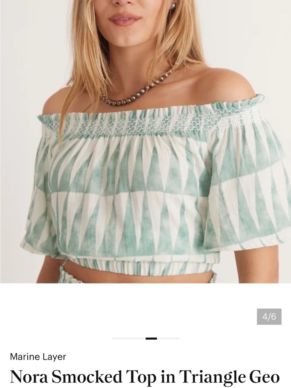 Marine Layer Off-Shoulder Crop Top